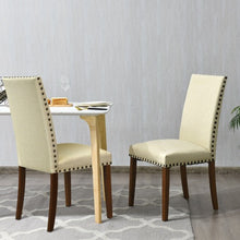 Load image into Gallery viewer, Set of 2 High Back Armless Fabric Dining Chairs
