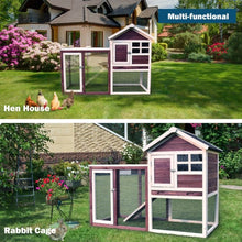 Load image into Gallery viewer, Outdoor Wooden Rabbit hutch-White
