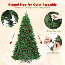 Load image into Gallery viewer, 7.5Ft Pre-lit Hinged Christmas Tree with 550 LED Lights
