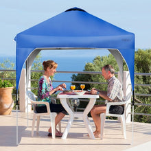 Load image into Gallery viewer, 6.6 x 6.6 FT Pop Up Height Adjustable Canopy Tent with Roller Bag-Blue
