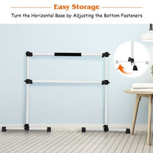Load image into Gallery viewer, 4 ft Portable Ballet Freestanding Adjustable Double Dance Bar-Silver
