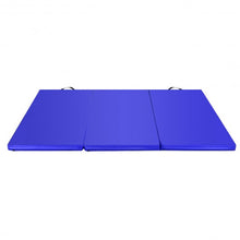 Load image into Gallery viewer, 6&#39; x 4&#39; Tri-Fold Gymnastics Mat Thick Folding Panel-Blue
