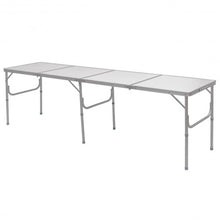 Load image into Gallery viewer, 8&#39; Aluminum Folding Picnic Camping Table
