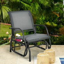 Load image into Gallery viewer, Outdoor Single Swing Glider Rocking Chair with Armrest-Gray
