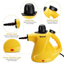 Load image into Gallery viewer, 1050W Multi-purpose Handheld Pressurized Steam Cleaner-Yellow
