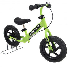 Load image into Gallery viewer, 12&quot; Four Colors Kids Balance Bike Scooter with Brakes and Bell-Green
