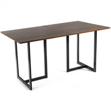 Load image into Gallery viewer, 6 Person Industrial Dining Table Rectangular Kitchen Table -Dark Brown Desktop
