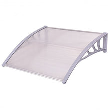 Load image into Gallery viewer, 40&quot; x 40&quot; Outdoor Polycarbonate Front Door Window Awning Canopy-Gray
