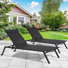 Load image into Gallery viewer, Outdoor Patio Height Adjustable Sling Armless Lounge Chaise
