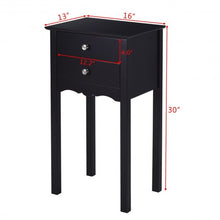 Load image into Gallery viewer, Side Table End Accent Table w/ 2 Drawers-Black
