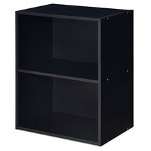 Load image into Gallery viewer, 2 Tier Open Night Stand End Table Sofa Side Storage Furniture-Black
