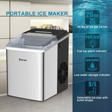 Load image into Gallery viewer, 26 lbs/24 H Self-Clean Stainless Steel Ice Maker
