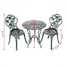 Load image into Gallery viewer, Cast Aluminum Bistro Rose Furniture Set
