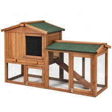 Load image into Gallery viewer, 58&quot; Weatherproof Wooden Rabbit Hutch
