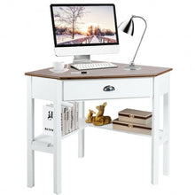 Load image into Gallery viewer, Corner Wooden PC Laptop Computer Desk-Natural
