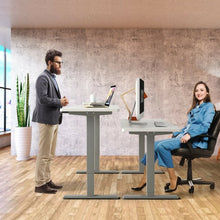 Load image into Gallery viewer, Electric Adjustable Standing up Desk Frame Dual Motor with Controller-Gray
