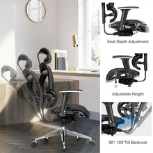 Load image into Gallery viewer, Ergonomic Mesh Adjustable High Back Office Chair with Lumbar Support-Black
