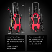 Load image into Gallery viewer, 3500 PSI 2.1 GPM High-Pressure Washer with 5 Nozzles
