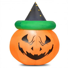 Load image into Gallery viewer, 4 Ft Halloween Inflatable LED Pumpkin with Witch Hat
