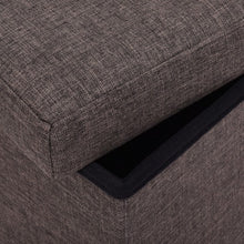 Load image into Gallery viewer, Folding Storage Square Footrest Ottoman-Brown
