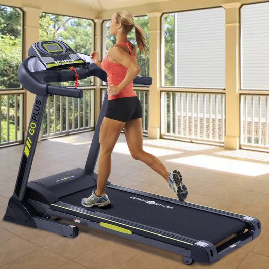 2.5 HP Motorized Power Running Folding Treadmill with  Electric Support