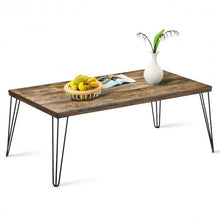 Load image into Gallery viewer, Rustic Industrial Solid Wood Rectangular Cocktail Coffee Table
