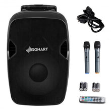 Load image into Gallery viewer, Portable 12&quot; 2-way 600 W Bluetooth Music Rechargeable Powered Speaker
