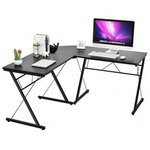 Load image into Gallery viewer, 59&quot; L-Shaped Corner Desk Computer Table for Home Office Study Workstation-Black
