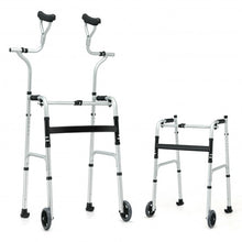 Load image into Gallery viewer, Folding Rehabilitation Auxiliary Standard Walker Aluminum Alloy with Support
