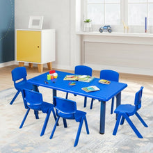 Load image into Gallery viewer, 6-pack Kids Plastic Stackable Classroom Chairs-Blue
