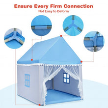 Load image into Gallery viewer, Kids Play Tent Large Playhouse Children Play Castle Fairy Tent Gift w/ Mat-Blue
