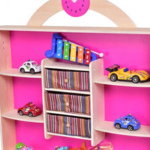Load image into Gallery viewer, Pink Kids Wooden Toy Shop Market Shopping Pretend Play Set
