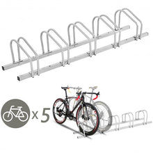Load image into Gallery viewer, 5 Bicycle Stand Parking Rack Garage Storage Organizer-Silver
