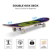 Load image into Gallery viewer, 31&quot; x 8&quot; Professional Kids Maple Deck Wood Skateboard-A
