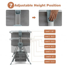 Load image into Gallery viewer, Baby Bed Side Crib Portable Adjustable Infant Travel Sleeper Bassinet-Gray
