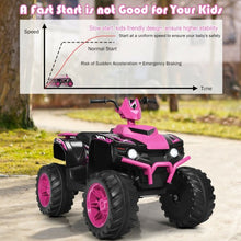Load image into Gallery viewer, 12V Kids 4-Wheeler ATV Quad Ride On Car -Pink
