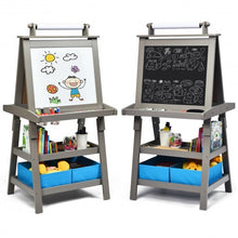 Load image into Gallery viewer, 3 in 1 Double-Sided Storage Art Easel-Gray
