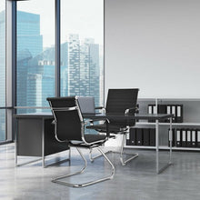 Load image into Gallery viewer, Set of 2 Office Guest Chairs Waiting Room Chairs -Black
