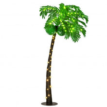Load image into Gallery viewer, 5 ft Artificial Lighted Palm Tree with LED Lights and Metal Base
