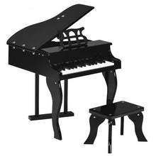 Load image into Gallery viewer, Classic 30 Key Baby Grand Wooden Piano with Bench-Black
