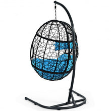 Load image into Gallery viewer, Hanging Cushioned Hammock Chair with Stand-Blue
