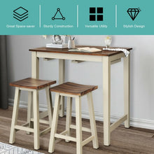 Load image into Gallery viewer, 3-Piece Bar Table Set Counter Pub Table
