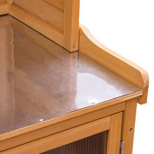 Load image into Gallery viewer, Wooden Potting Bench Outdoor Storage Cabinet
