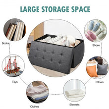 Load image into Gallery viewer, 31.5&quot; Fabric Foldable Storage with Removable Storage Bin-Dark Gray

