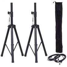 Load image into Gallery viewer, Pair of Tripod Speaker Stands with Carry Bag &amp; Cables

