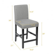 Load image into Gallery viewer, 25&#39;&#39; Kitchen Chairs w/ Rubber Wood Legs-Gray
