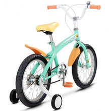 Load image into Gallery viewer, 16&quot; Outdoor Sports Kids Bicycle with Training Wheels Bell-Green
