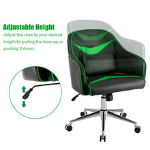 Load image into Gallery viewer, Office Chair Adjustable Height with Massage Lumbar Support-Green
