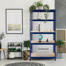 Load image into Gallery viewer, 5-Tier Steel Shelving Unit Storage Shelves Heavy Duty Storage Rack-Blue
