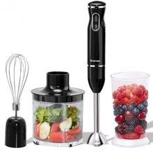 Load image into Gallery viewer, 4-in-1 Immersion Hand Blender Set w/ Food Chopper and Beaker-Black
